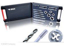 Gewindeschneider Set BAER Gewindebohrer Schneideisen UNC 1/4 - 1/2 mit Bohrer