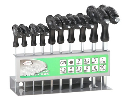 Innensechskant-Schlüssel-Satz Schraubendreher T-Griff 10 tlg Höfftech 2-10 mm