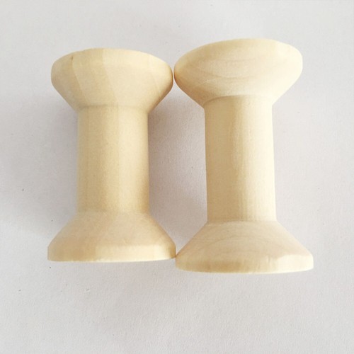 10 Pcs Wooden Spool Unfinished Wire Weaving Bobbin Thread Spools Craft - Picture 9 of 12