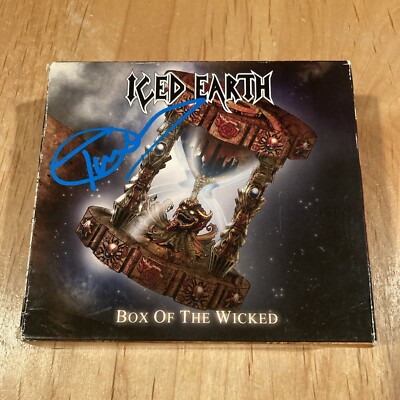 Iced Earth Box Of The Wicked 5CD SIGNED Framing Armageddon Crucible Man Bonus CD