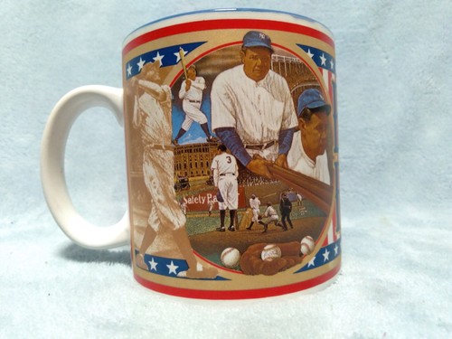 NY Yankees BABE RUTH Baseball Ceramic Mug Cup Curtis Management MLB ...
