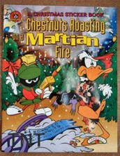 Looney Tunes Marvin Martian & Daffy Duck Xmas Sticker Book 1996