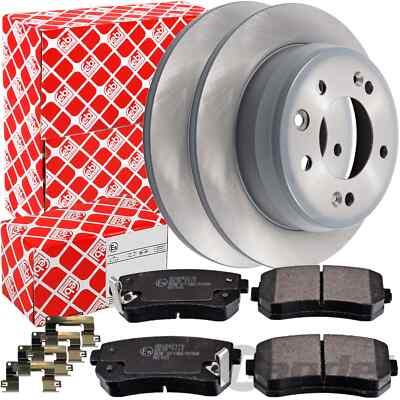 FEBI BREMSSCHEIBEN 262mm + BELÄGE HINTEN passend für HYUNDAI ix35 KIA SPORTAGE 3