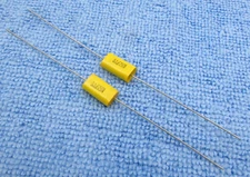 Qty 2  ( .1uF  ) 250V Axial Film Speaker Crossover Subwoofer TMEF Capacitor