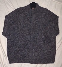 Tasso Elba Sweater Lambswool Cardigan Mens Size XL Full Zip Mock Neck