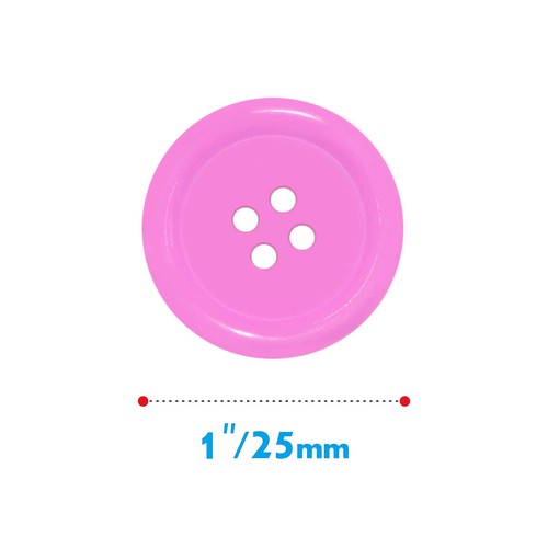 240 Pcs 1 Inch/25mm Flatback Resin Button for Clothes Sewing Craft Knitting - Picture 5 of 6