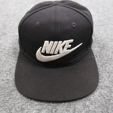 Nike Pro Cap Child 4 7 Black Embroidered Swoosh Adjustable Baseball Snap Back