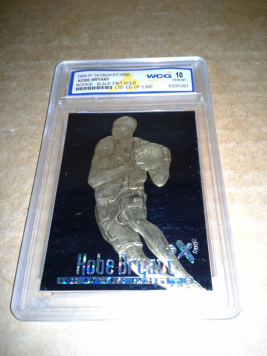 1996-97 SKYBOX EX-2000 Kobe Bryant RC WCG 10 BLACK 23 KT Gold 1349