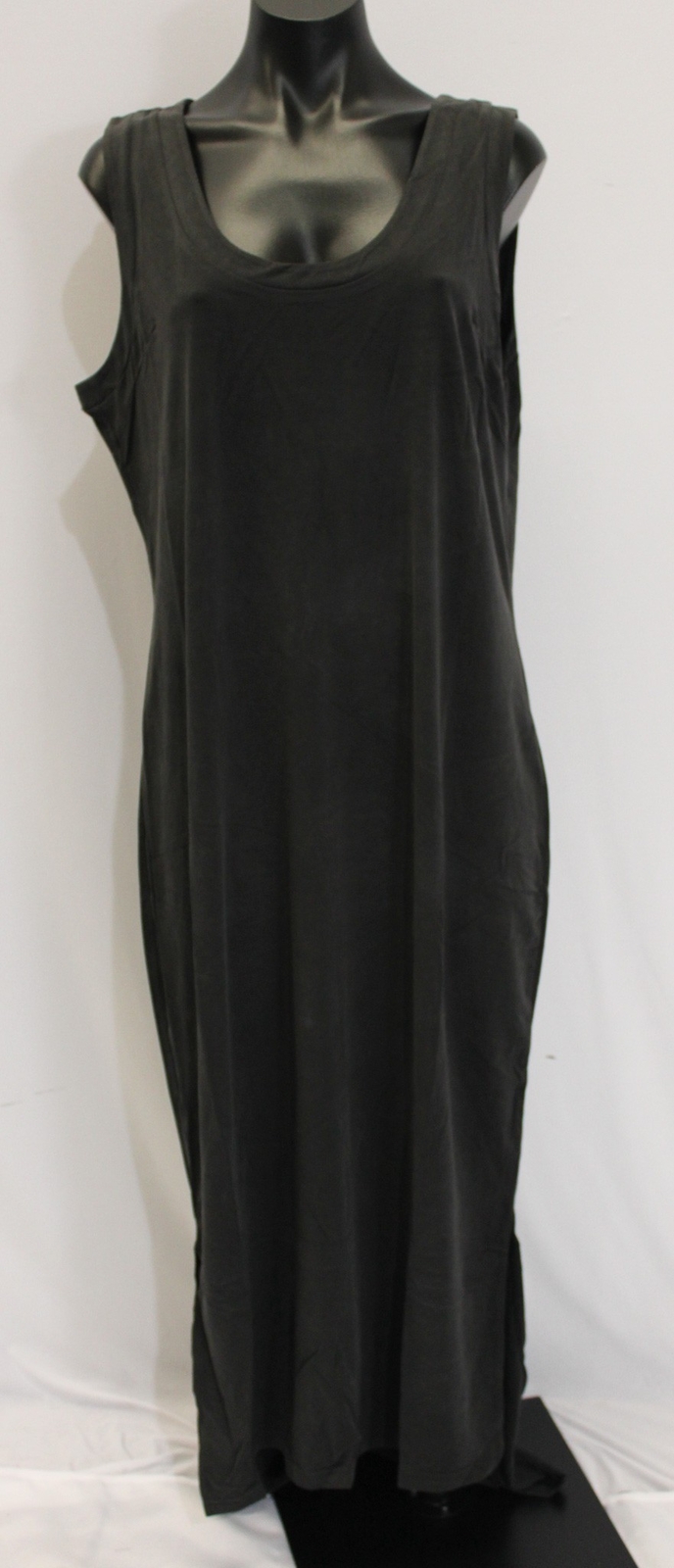 Leze The Label Women's Side Slit Florence Hi-Low Midi Dress NC3 Onyx Large NWT