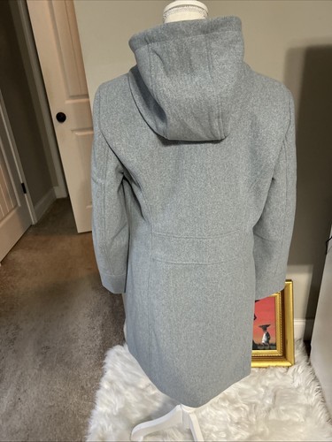 Trending Vince Camuto hooded faux wool women zip Jacket Mid length Blue Medium - Picture 9 of 9