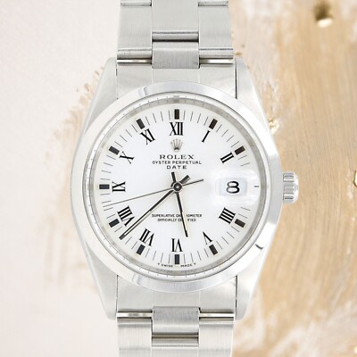 Rolex Oyster Perpetual Date Ref. 15200 - weißes römisches Zifferblatt - Full Set