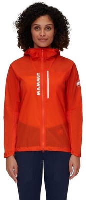 NEW Mammut Aenergy WB Windbreaker Hooded Jacket Women S Small (Hot Red)