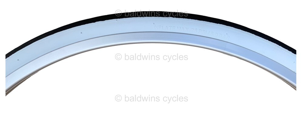 Paire De Pneus Vélo Vintage Schwalbe Road Cruiser 27 X 1-1/4 - Flancs Blancs, Gomme Verte, Pour City Bike