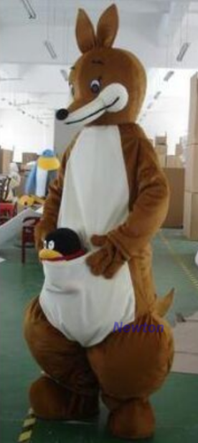 Costume Mascotte Canguro Adulto Cosplay Abiti Abbigliamento Carnevale Halloween - Foto 2 di 5