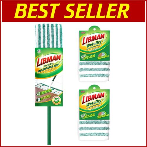 Lightweight Microfiber Mop Kit with 360-Degree Swivel Head for Easy Cleaning