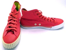 PF Flyers Shoes Center Hi Canvas Red/White Sneakers Men 8 Womens 9.5