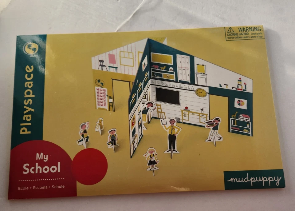 Mudpuppy Playspace My School Caardboard Architectural Play Set 2010 NEW - Image 2 of 4