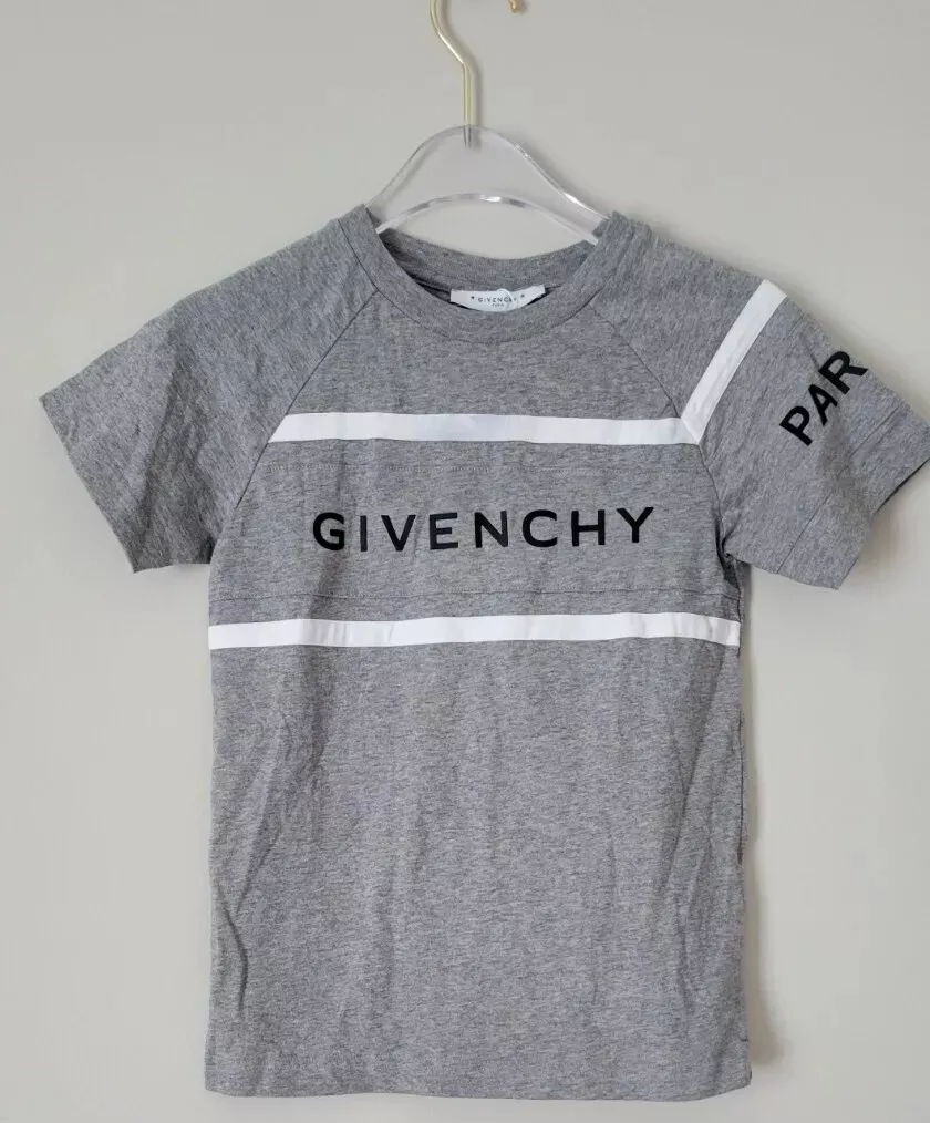 NWT NEW Givenchy kids gray t-shirt with black logo 8y