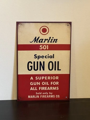 Marlin Rifles Oil Vintage Style Metal Sign Advertising