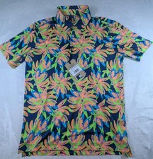 Chubbies Men's Size Small The Ocean Flower Performance Soft Polo 2.0 Shirt NWT