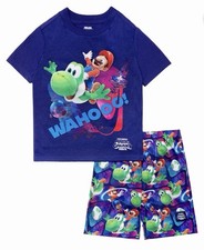 Boys Super Mario Galaxy Movie 2-piece Pajama Short Set Size Medium 8 