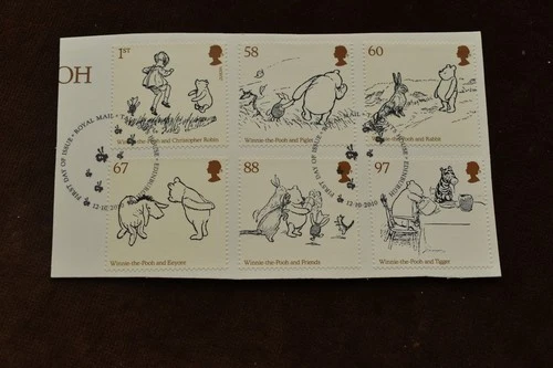 GB 2010 Winnie-the-Pooh, Commemorative Stamps On Piece, Used ex FDC