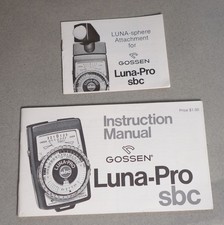 Manual for GOSSEN Luna Pro SBC light meter