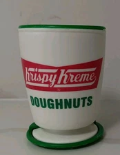 Vintage KRISPY KREME DOUGHNUTS Classic Travel Coffee Mug With Base Rare