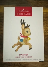 2025 Hallmark DASHER #1 Eight Tiny Reindeer Series Keepsake Ornament 2.5"