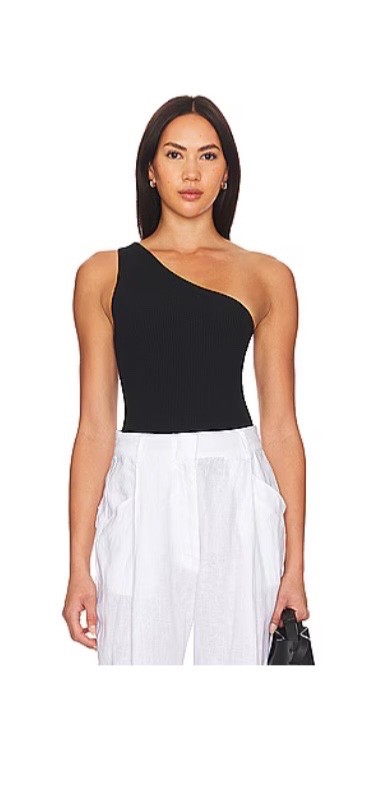 Intimately Free People Size M/L One-Shoulder Black Tank Top Smooth Fabric NEW