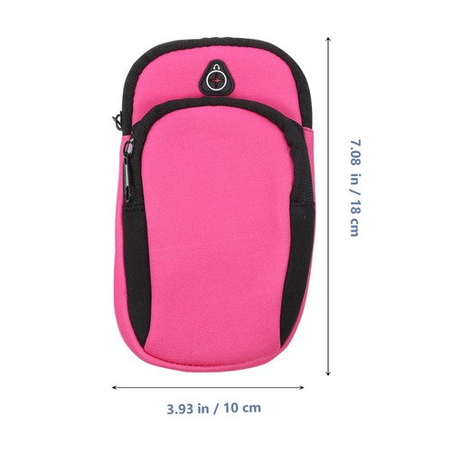 1pc Mobiltelefon Armbeutel tragbare Sportarmtasche Pink Flexible Armband - 第 4/11 張圖片