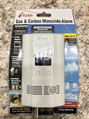 Kidde Nighthawk KN-COEG-3 Explosive Gas Alarm Carbon Monoxide Alarm Detector New