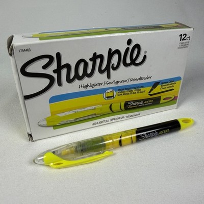 Sharpie Liquid Highlighters Fluorescent Yellow Ink 1754463 Pack of 18