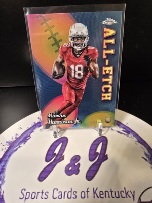Marvin Harrison Jr 2024 Topps Chrome All-Etch Refractor Rookie