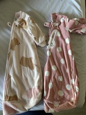 2 Carter's Baby Girl Fleece Sleepsack 0-3 Months