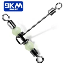 15~30Pcs T-Shape Cross Line Fishing Swivels Tackle Saltwater Fishing Connector