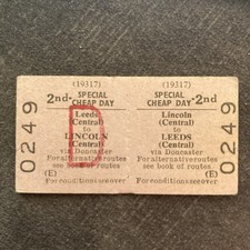 Railway.  TICKET  (  Lincoln. Ctl. To. Leeds. Ctl.   )