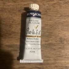 Grumbacher Yellow Ochre GENUINE- VINTAGE oil paint 37 ml Pre tested