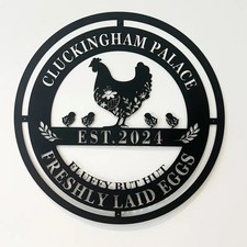 Personalized Chicken Coop Sign, Farm Chicken house Decor, Hen House Metal Sign