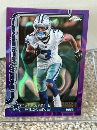 George Pickens 2026 Topps Chrome NFL #80 Purple Lava Refractor /75