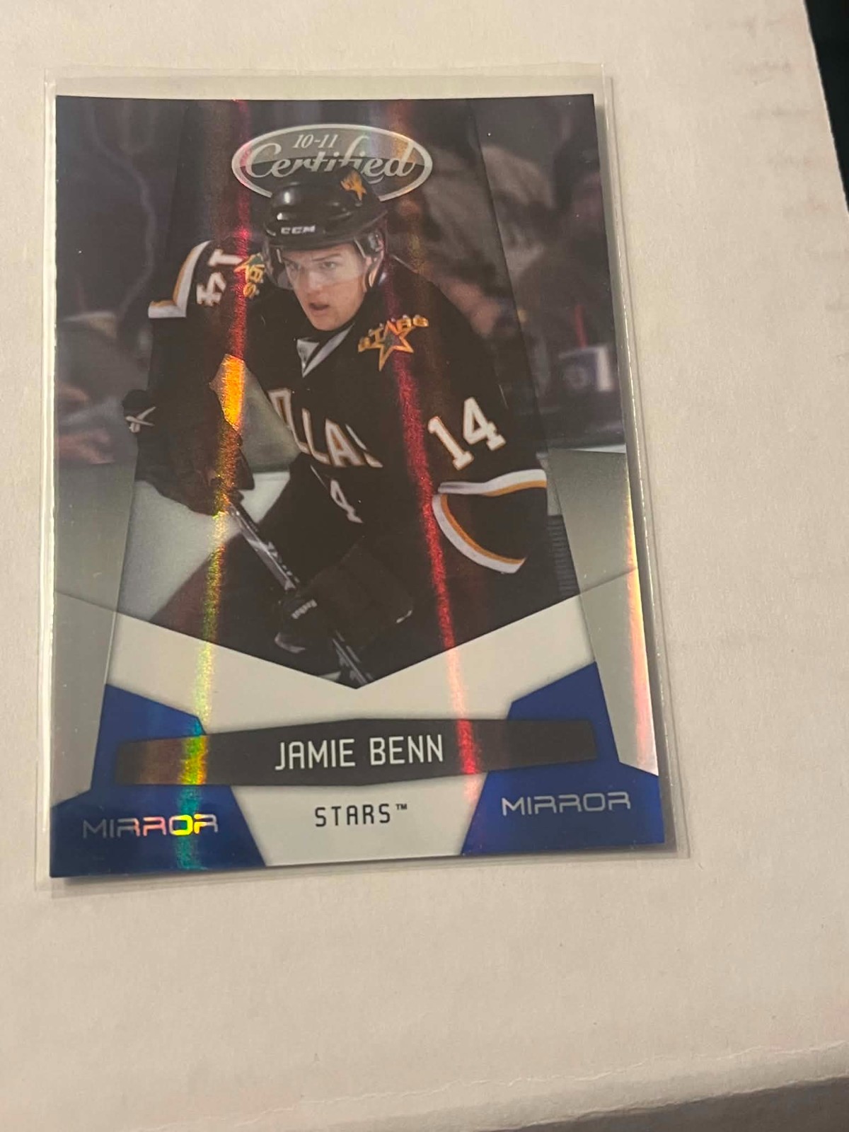 10/11 PANINI CERTIFIED JAMIE BENN MIRROR BLUE PARALLEL 77/100 SP #47