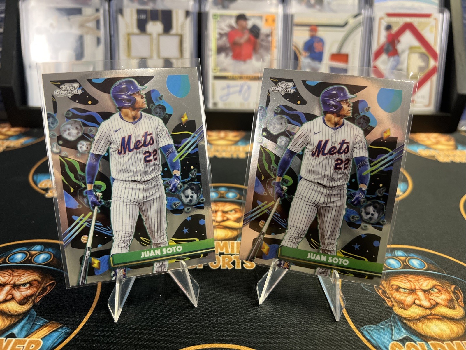 2025 Topps Cosmic Chrome - Juan Soto #143 2 Card Lot Mets