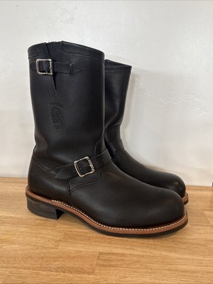 Chippewa Black Leather Engineer Boot USA Made Style 27899 Size 13EE Worn Once!