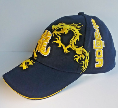 Mega USA Dragon Hat Blue/Yellow pop out design Great Condition adjustable