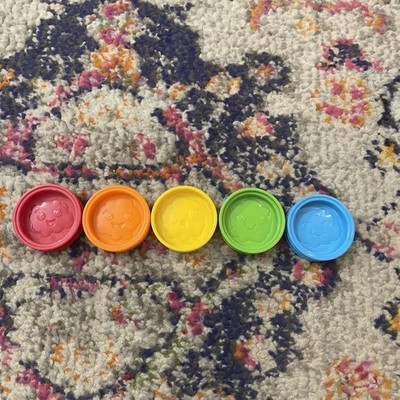 Leap Frog Pick Up and Count Replacement Parts 5 Dust Pcs Coins EUC
