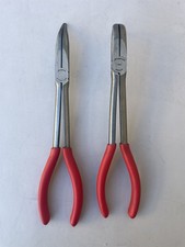 Snap On 2pc Long Reach Needle Nose Pliers 411acp 490acp Soft Grip Set 3590 Deg Snap On 2pc Long Reach Needle Nose Pliers 411acp 490acp Soft Grip Set 3590 Deg