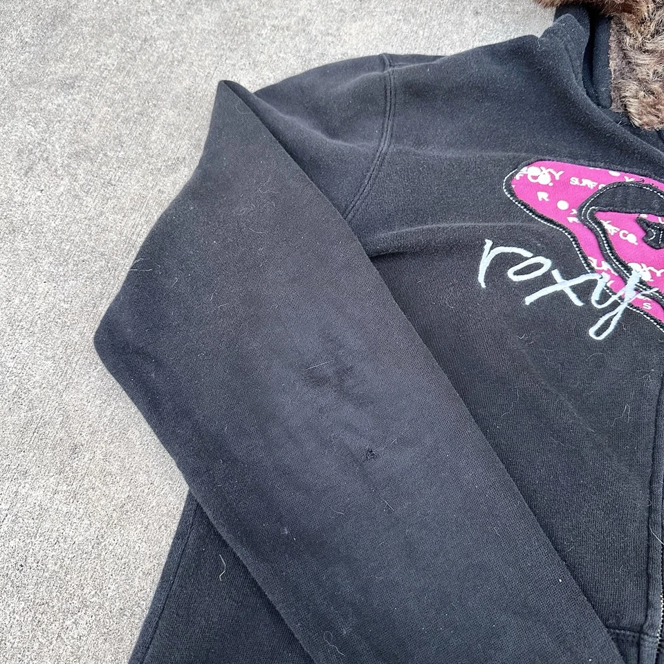 Moletom com capuz feminino vintage Y2K pele Roxy XL 21x23 surf Quiksilver - Imagem 4 de 4