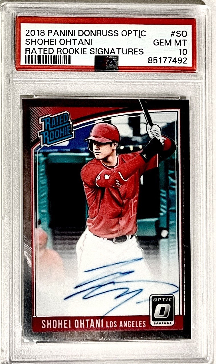 2018 Panini Donruss Optic Shohei Ohtani Rated Rookie RC Auto GEM MINT PSA 10 #SO