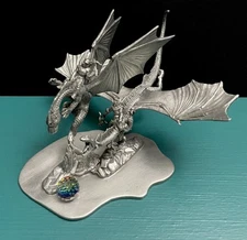 Partha Pewter Chaos Winged Dragon Duel Rider Crossbow Figurine OOP LOTR GOT AD&D