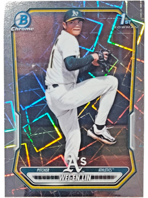 2026 Bowman Chrome Wei-En Lin 1st Bowman Laser Refractor BCP-125 Athletics